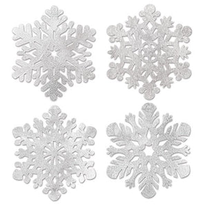 foil snowflake cutouts 14 inches 4 per package