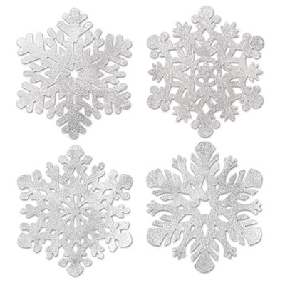 foil snowflake cutouts 14 inches 4 per package