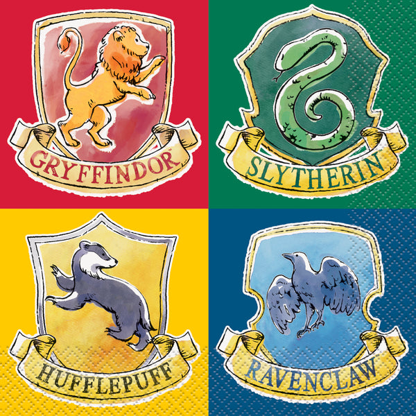harry potter luncheon napkins with house crests 16 per package