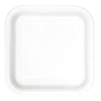 Square Paper Dinner Plate, 9 inch 14CT (19 colours)