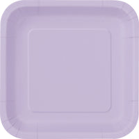 Lavender square dinner plates