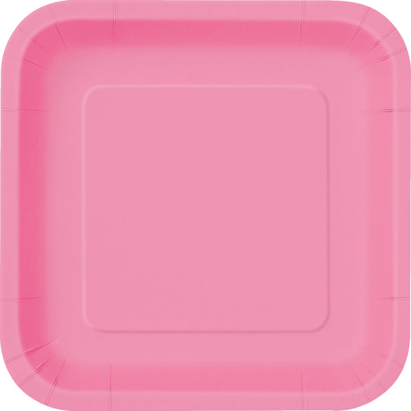 Pink Square Dinner Plates