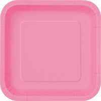 Hot Pink square Dinner Plates