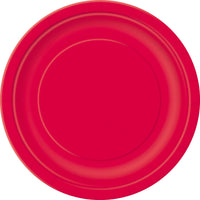 red 9 inch round dinner plates
