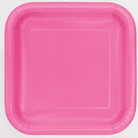 Hot Pink square dessert Plates