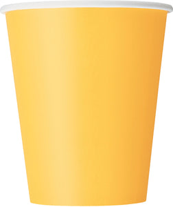 Sunflower Yellow paper cups 9 oz