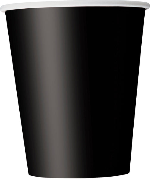 Black 9 oz paper cups
