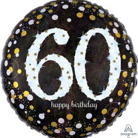 60th Sparkling Birthday 18" Foil Balloon