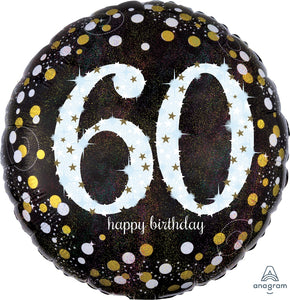 60th Sparkling Birthday 18" Foil Balloon