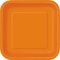 Square Paper Dinner Plate, 9 inch 14CT (19 colours)