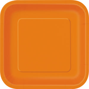 Square Paper Dinner Plate, 9 inch 14CT (19 colours)
