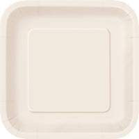 Square Paper Dinner Plate, 9 inch 14CT (19 colours)