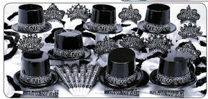 Black Starry Nights New Year's Eve Party kit for 50