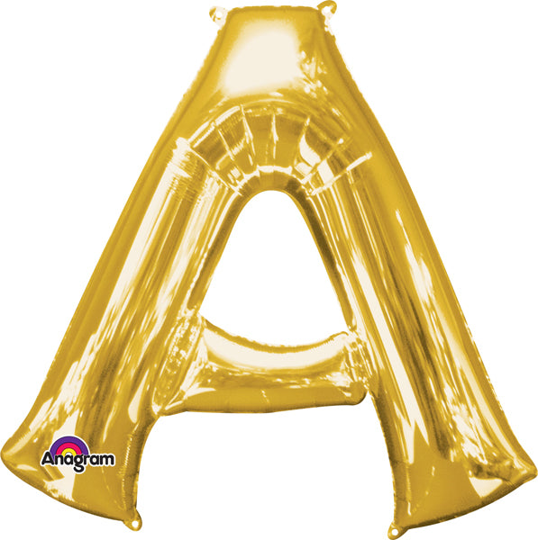 Gold Foil A letter balloon 34 inch