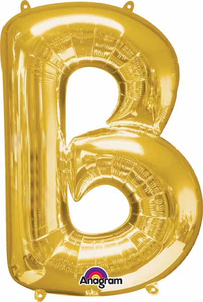 gold foil letter B balloon 34 inch