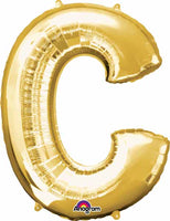 gold foil letter C balloon 34 inch
