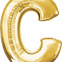 gold foil letter C balloon 34 inch