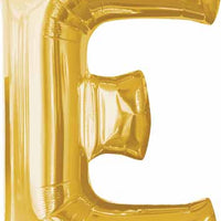Gold Foil E letter balloon 34 inch