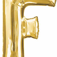 Gold Foil F letter balloon 34 inch