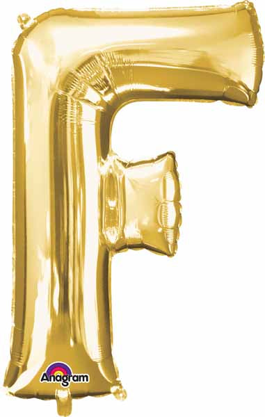 Gold Foil F letter balloon 34 inch