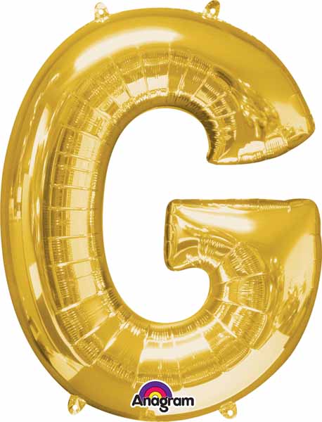 Gold Foil G letter balloon 34 inch