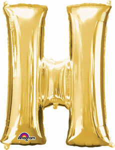 Gold Foil letter H balloon 34 inch