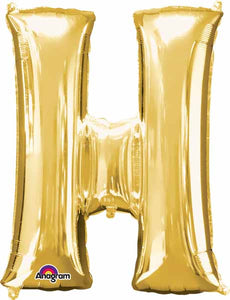 Gold Foil letter H balloon 34 inch