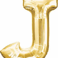 Gold Foil J letter balloon 34 inch