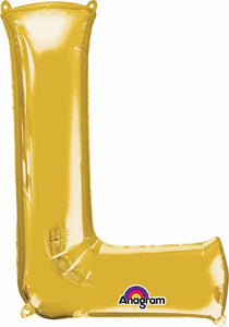 Gold Foil L letter balloon 34 inch