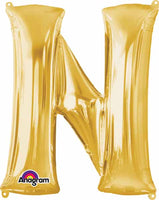 Gold Foil N letter balloon 34 inch
