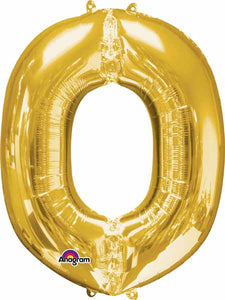 Gold Foil O letter balloon 34 inch