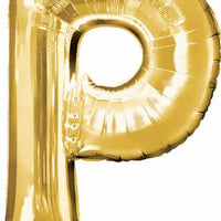 Gold Foil P letter balloon 34 inch