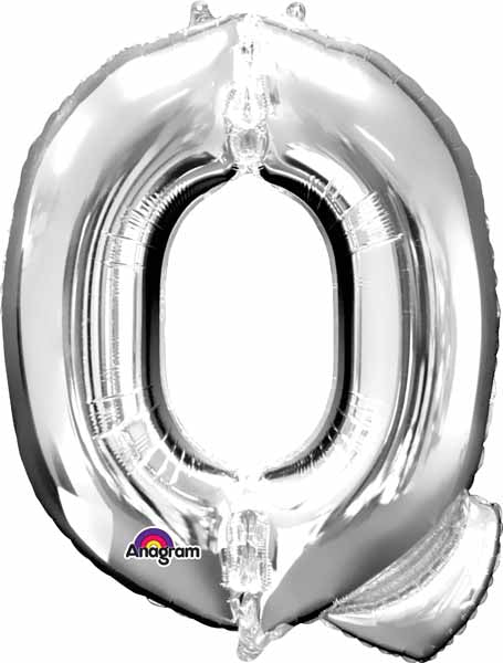 silver foil letter Q balloon 34 inch