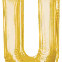 Gold Foil U letter balloon 34 inch