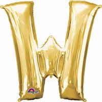 Gold Foil W letter balloon 34 inch