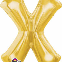 Gold Foil X letter balloon 34 inch