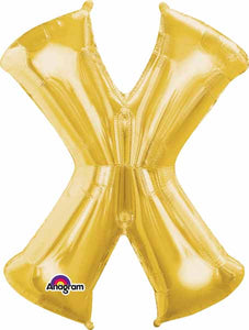 Gold Foil X letter balloon 34 inch