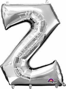 silver foil letter Z balloon 34 inch