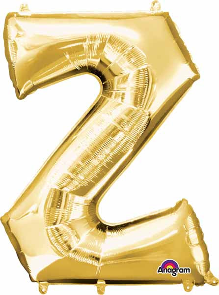 Gold Foil Z letter balloon 34 inch