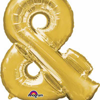 Gold & symbol foil balloon 34 inch
