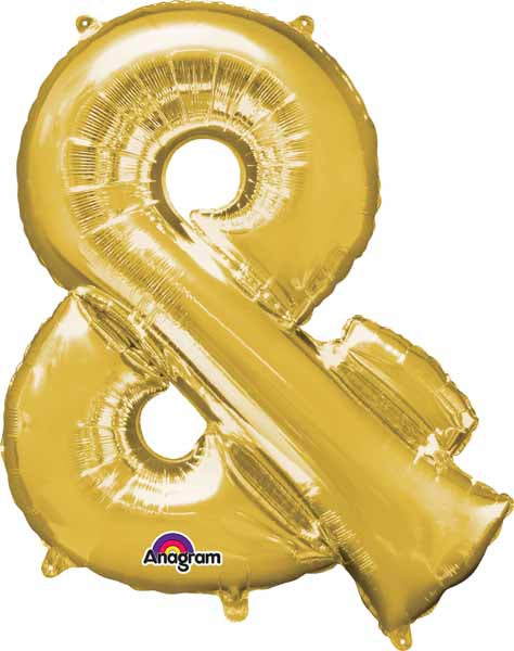 Gold & symbol foil balloon 34 inch