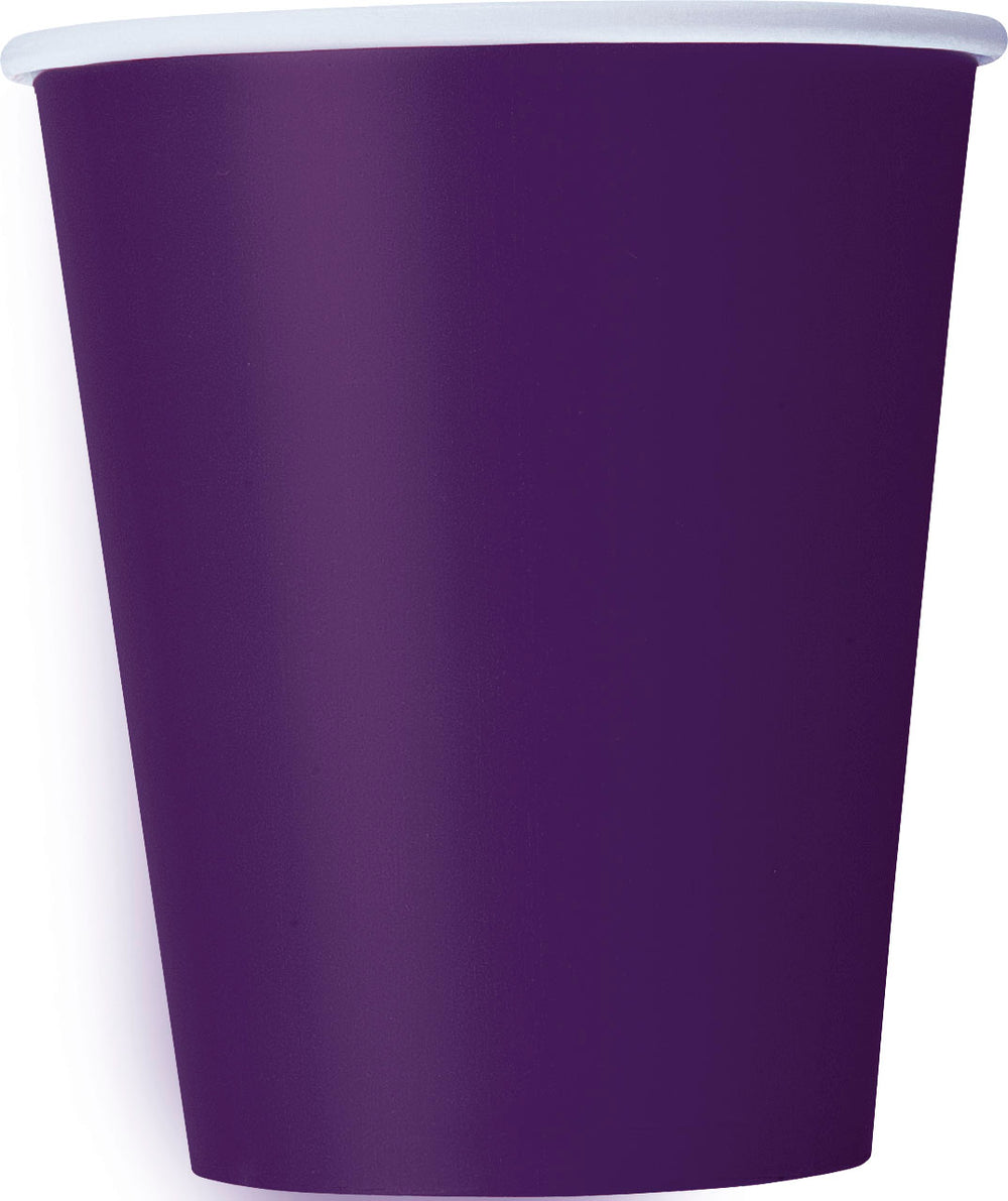 Deep Purple paper cups 9 oz