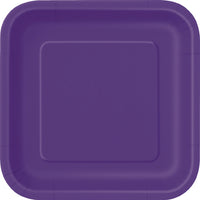 Square Paper Dinner Plate, 9 inch 14CT (19 colours)