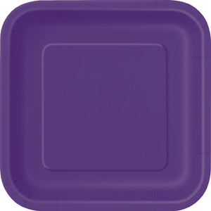 Square Paper Dinner Plate, 9 inch 14CT (19 colours)