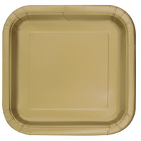 Square Paper Dinner Plate, 9 inch 14CT (19 colours)