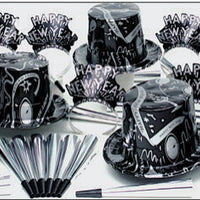 Silver Ebony New Year's Eve Party kit for 50