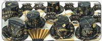 Gold Ebony New Years Eve Party kit for 10