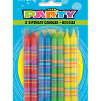 Striped Birthday Cake Candles