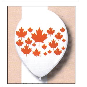 Maple Leaf all around Printed latex balloons