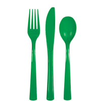 Emerald green assorted cutlery